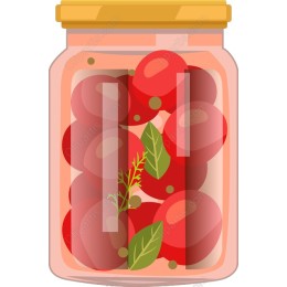 Preserved Tomatoes in Jar
