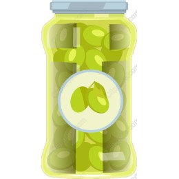 Green Olives in Jar