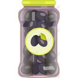 Black Olives Jar