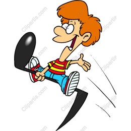 Playful Boy Riding Spoon