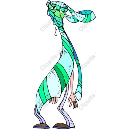 Whimsical Striped Character