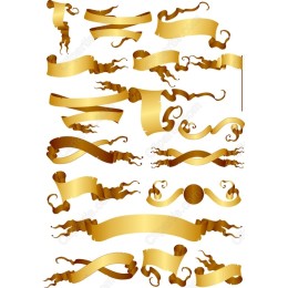 Gold Ribbon Set