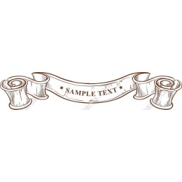 Vintage Scroll Banner Clipart