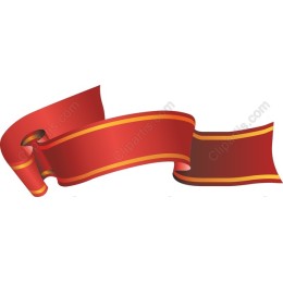 Elegant Red Ribbon Banner