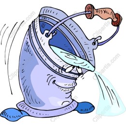 Whimsical Spilled Bucket