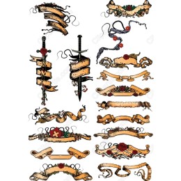 Vintage Scrolls and Banners Bundle