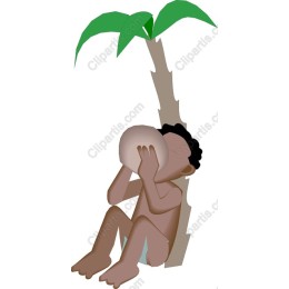 Charming Child under Palm Tree