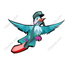 Whimsical Colorful Bird