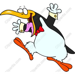 Whimsical Cartoon Penguin