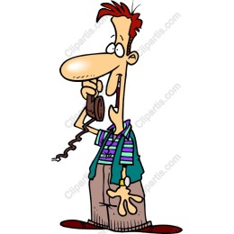 Quirky Character with Telephone