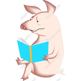 Playful Pig Reading