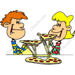 Whimsical Pizza Sharing Kids