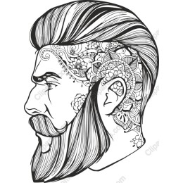 Artful Bearded Profile