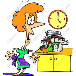 Frantic Housewife Kitchen Chaos