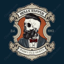 Hells Dapper: Vintage Skull Barber