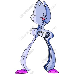 Playful Fork and Spoon Character