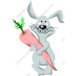 Playful Bunny with Carrot