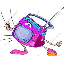 Whimsical Cartoon Retro Television