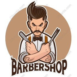 Vintage Barber - Barbershop Logo