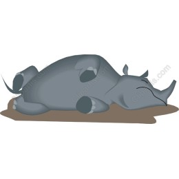 Playful Relaxing Rhino