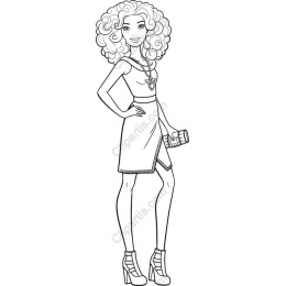Chic Curly-Haired Fashion