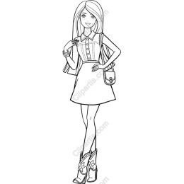Chic of a Fashionable Young Woman