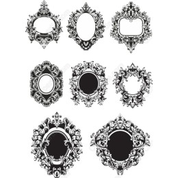 Ornate Vintage Frames Set - 9 s