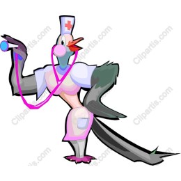 Whimsical Nurse Bird