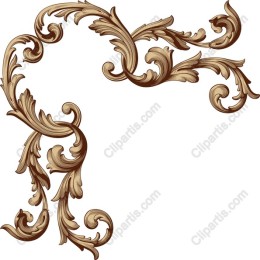 Vintage Floral Corner Ornament