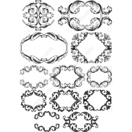 Elegant Ornate Frames Set