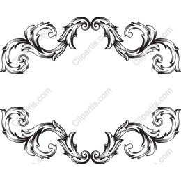 Elegant Black and White Ornamental Frame