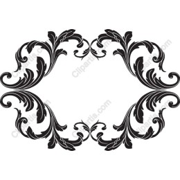 Ornate Black Flourish Frame