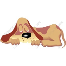 Cartoon Sleeping Dog