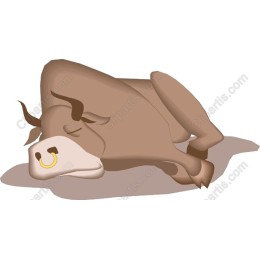 Resting Brown Cow