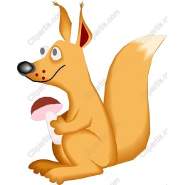 Charming Cartoon Squirrel