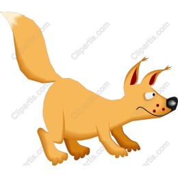 Playful Cartoon Fox