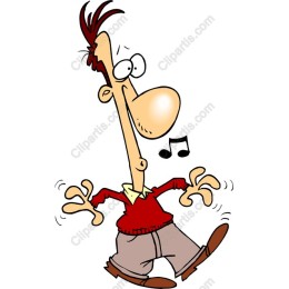 Cheerful Dancing Cartoon Character