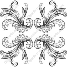 Elegant Baroque Floral Motif
