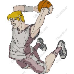 Dynamic Basketball Player Dunk
