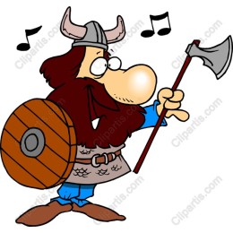 Cheerful Viking Character