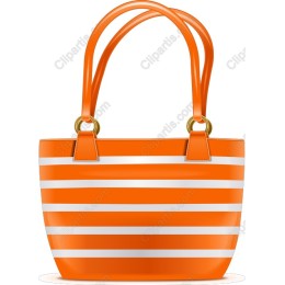 Orange Stripe Tote Bag