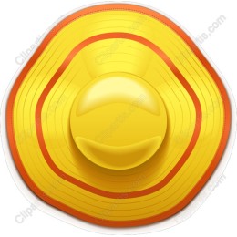 Vibrant Yellow Straw Hat