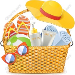 Vibrant Summer Beach Basket