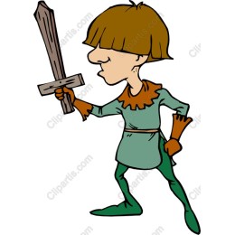 Whimsical Young Knight Drawing