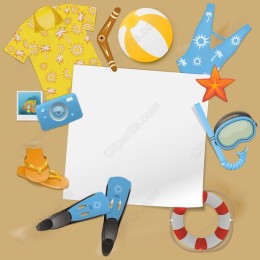 Summer Fun - Beach Essentials Clipart