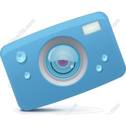 Vibrant Blue Camera
