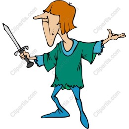Whimsical Sword-Wielding Character