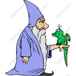 Whimsical Wizard and Dragon