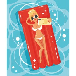 Summer Vibes: Woman on Float