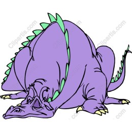 Whimsical Purple Dragon